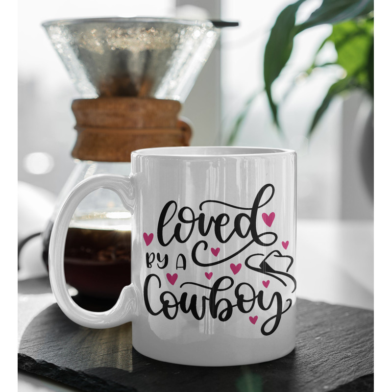 Loved By A Cowboy Coffee Mug Microwave and Dishwasher Safe Ceramic Cup Western Wife Cowgirl I Love My Cowboy Tea Hot Chocolate Gift Mug - 2.jpg