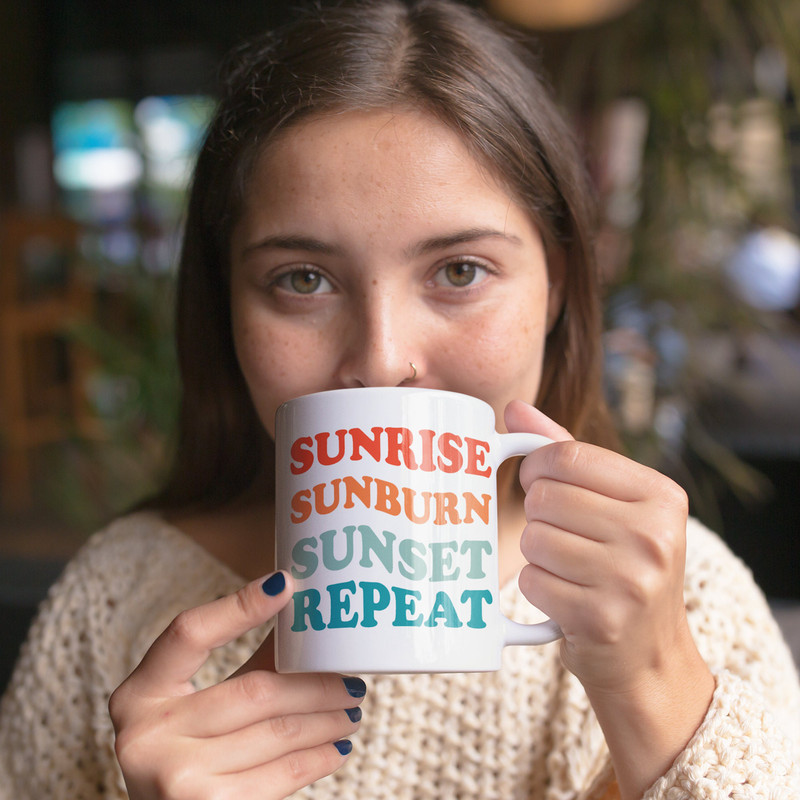 Sunrise Sunburn Sunset Repeat Coffee Mug Microwave and Dishwasher Safe Ceramic Cup Summer Beach Vacation Tea Hot Chocolate Gifts Mug - 4.jpg