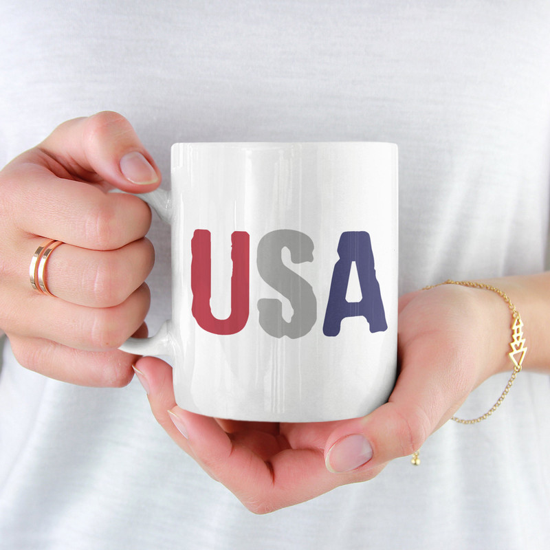 USA Coffee Mug  Microwave and Dishwasher Safe Ceramic Cup  Patriotic United States American Flag July 4th Tea Hot Chocolate Gift Mug - 1.jpg