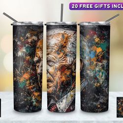 aprilbrimer tumbler, american president straight tapered wrap skinny tumbler, politicians sublimation skinny tumbler