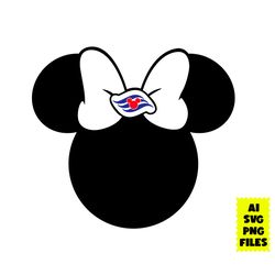 minnie mouse sailor svg, disney cruise svg, minnie mouse svg, minnie head svg, mickey svg, disney svg, ai digital file