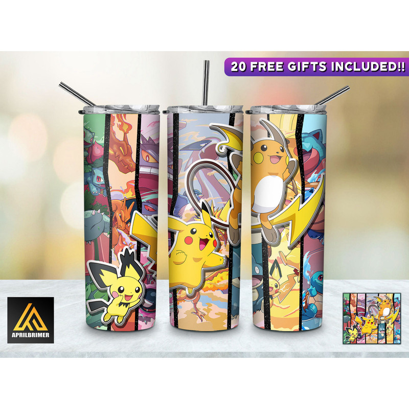 AnimeManga Character Signatures Collection 20 Oz Skinny Tumbler StraightTapered Wrap Png Sublimation Instant Download, Cartoon Tumbler Png-4.jpg