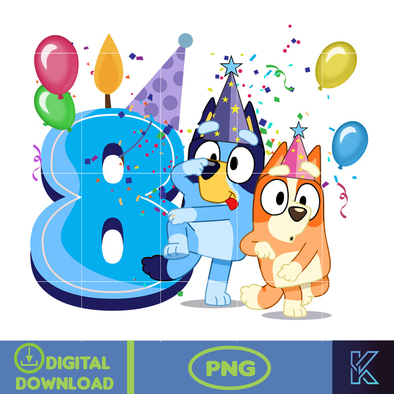Bluey Birthday 1-9 Years Old PNG Download, Bluey & Bingo Birthday PNG, Bluey Birthday Party PNG, Birthday Girl And Birthday Boy Design (15).jpg