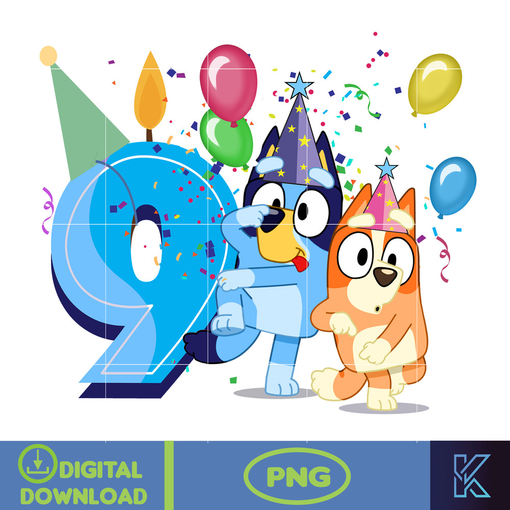 Bluey Birthday 1-9 Years Old PNG Download, Bluey & Bingo Birthday PNG, Bluey Birthday Party PNG, Birthday Girl And Birthday Boy Design (17).jpg