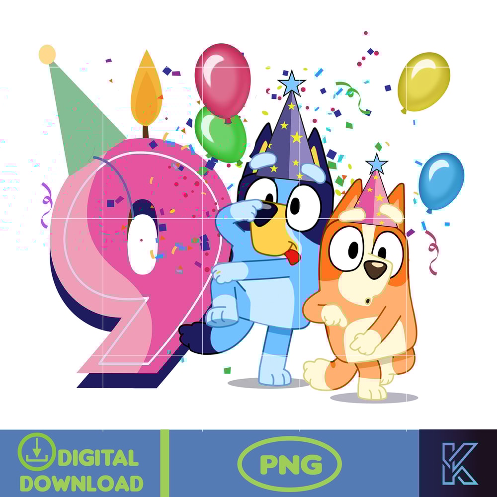 Bluey Birthday 1-9 Years Old PNG Download, Bluey & Bingo Birthday PNG, Bluey Birthday Party PNG, Birthday Girl And Birthday Boy Design (18).jpg