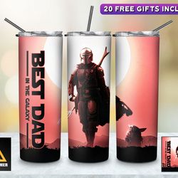 aprilbrimer tumbler, best dad in the galaxy skinny tumbler,sublimation straight tapered wrap father's day skinny tumbler