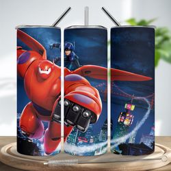 baymax big hero 6 tumbler, hiro hamada tumbler design, baymax big hero 6 skinny tumbler