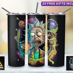 aprilbrimer tumbler, cartoon character wrap skinny tumbler, adult animated sublimation straight wrap skinny tumbler