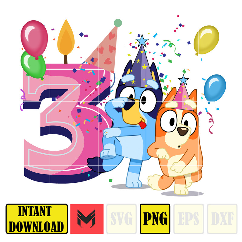 Bluey Birthday 1-9 Years Old PNG Download, Bluey & Bingo Birthday PNG, Bluey Birthday Party PNG, Birthday Girl And Birthday Boy Design (6).jpg