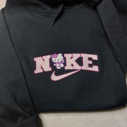 nike hello kitty embroidered sweatshirt, brand custom embroidered sweatshirt, custom brand embroidered crewneck