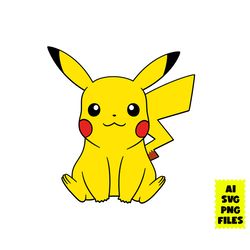 pokemon svg, funny pikachu svg, pikachu svg, pokemon pikachu svg, cartoon svg, ai digital file