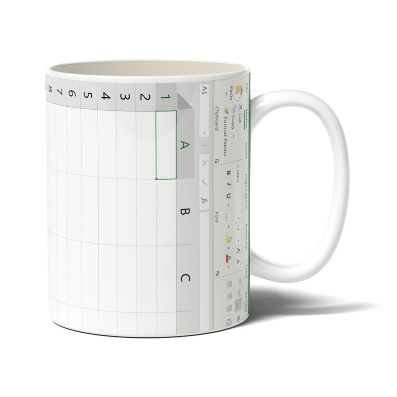 For Excel Spreadsheet Table Lovers - Worker Gift Idea For Coworker, Accounting, Boss, Friend - 11 - 15 Oz White Coffee Tea Mug Cup - 1.jpg