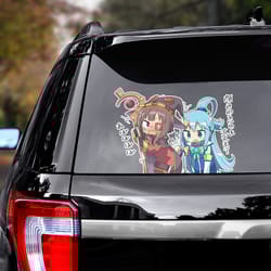 anime decal, konosuba sticker, konosuba decal for car, anime sticker, manga sticker for car, manga decal for car