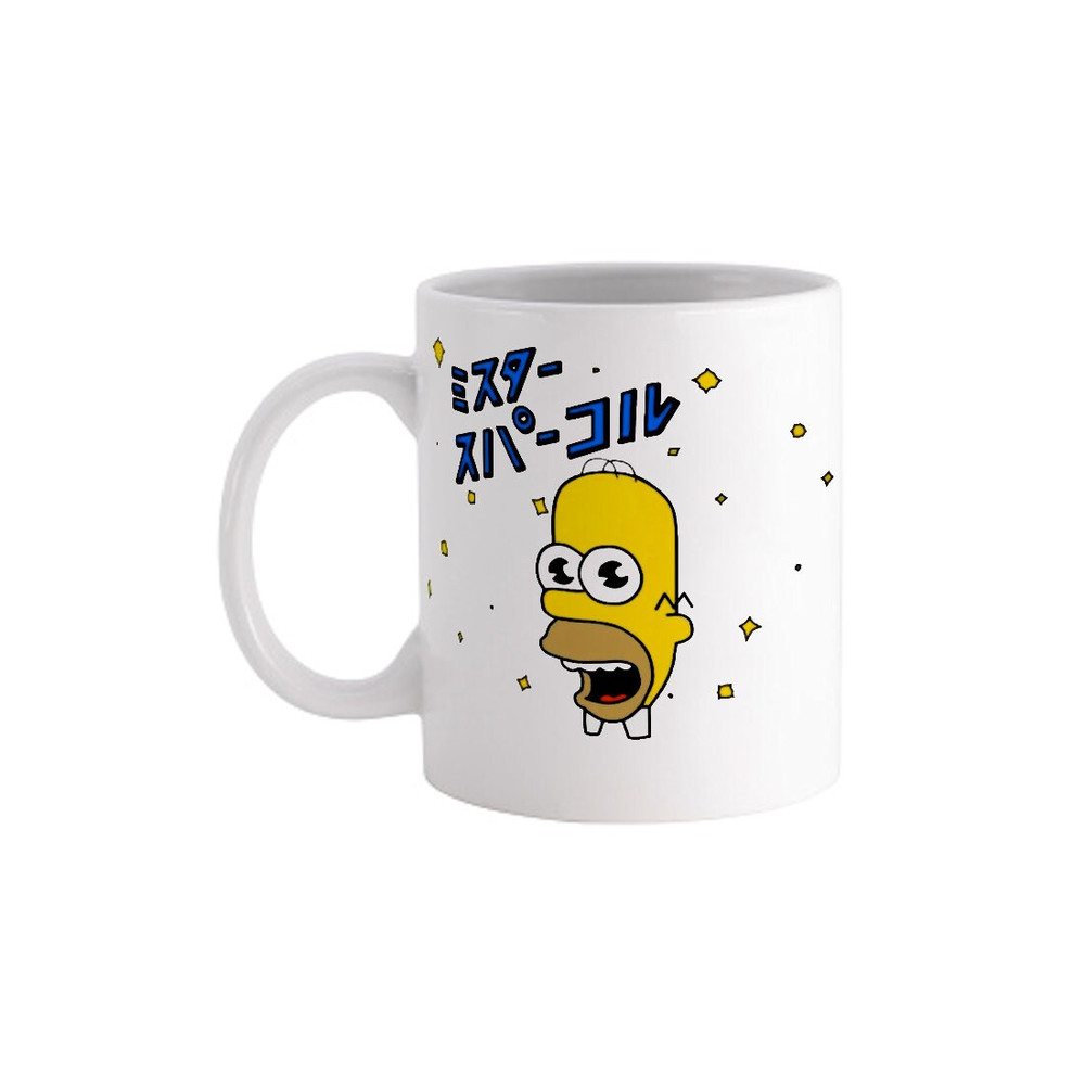 Homer Mr Sparkle Japan The Simpsons Comedy TV Show - Novelty Cute Funny Anniversary Birthday Present, 11 - 15 Oz White Coffee Tea Mug Cup - 1.jpg