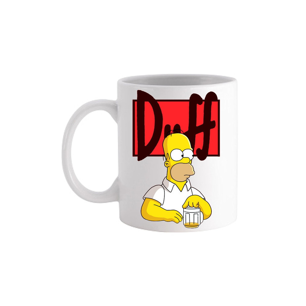 Homer The Duff Beer The Simpsons Comedy TV Show - Novelty Cute Funny Anniversary Birthday Present, 11 - 15 Oz White Coffee Tea Mug Cup - 1.jpg