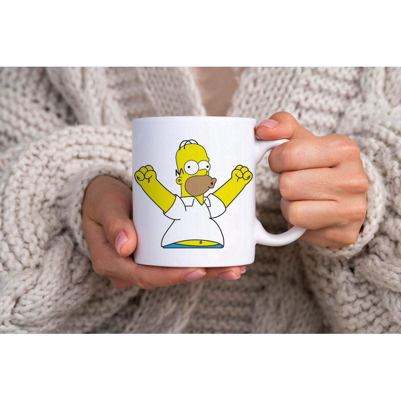 Homer The Simpsons Comedy TV Show American Woohoo  - Novelty Cute Funny Anniversary Birthday Present, 11 - 15 Oz White Coffee Tea Mug Cup - 2.jpg