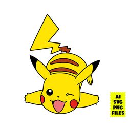 funny pikachu svg, pokemon svg, pikachu svg, pokemon pikachu svg, cartoon svg, pokemon digital file, ai digital file