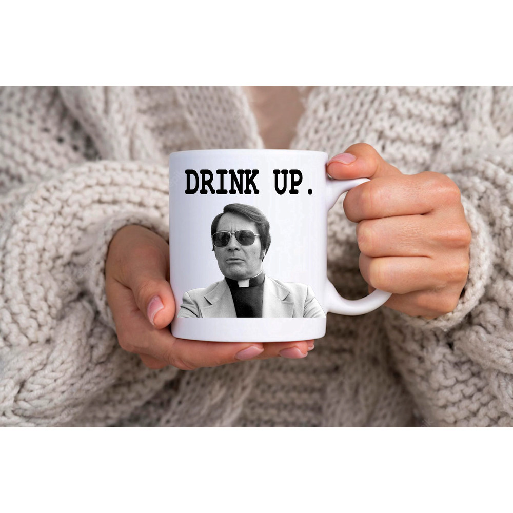 Jim Jones Drink Up Serial Killer Pun Cult Leader Dark Humor - Novelty Funny Anniversary Birthday Present, 11 Oz White Coffee Tea Mug Cup - 1.jpg