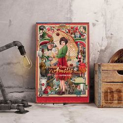 movie poster, film poster, amelie poster, wall art, wall decor, prints, home decor, playful destiny's whisper prints