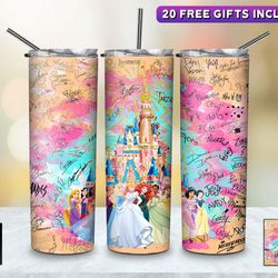 aprilbrimer tumbler, cartoon character signatures collection skinny tumbler, sublimation instant wrap skinny tumbler