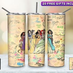 aprilbrimer tumbler, cartoon character signatures collection skinny tumbler, straight tapered wrap skinny tumbler