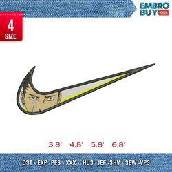 swoosh shikamaru / anime embroidery design / swoosh design / embroidery pattern / design pes dst vp3  format