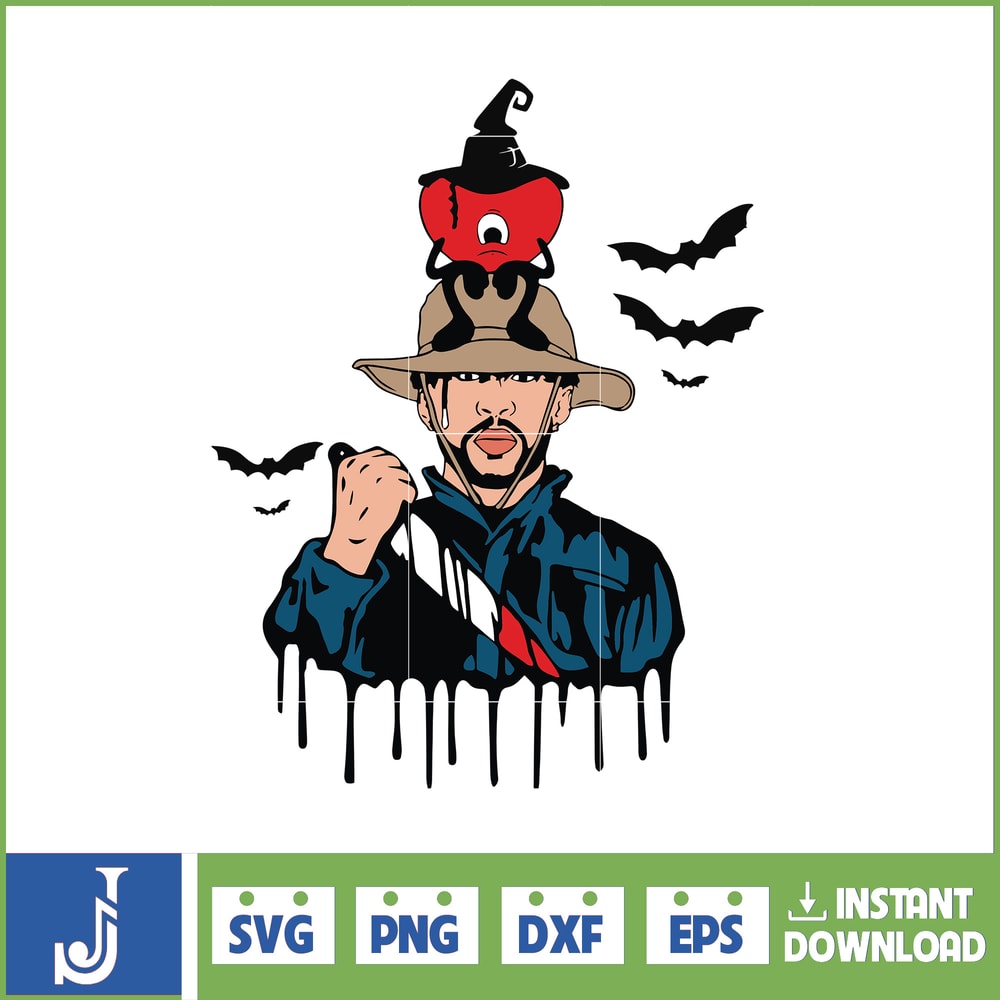 Bad Bunny Halloween Png Bad Bunny Png Bad Bunny Heart Png Un Halloween Sin Ti Png Bad Bunny Horror Png Digital Download (12).jpg