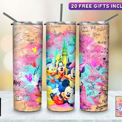 aprilbrimer tumbler,cartoon character signatures collection skinnytumbler,sublimation straighttapered wrap skinnytumbler