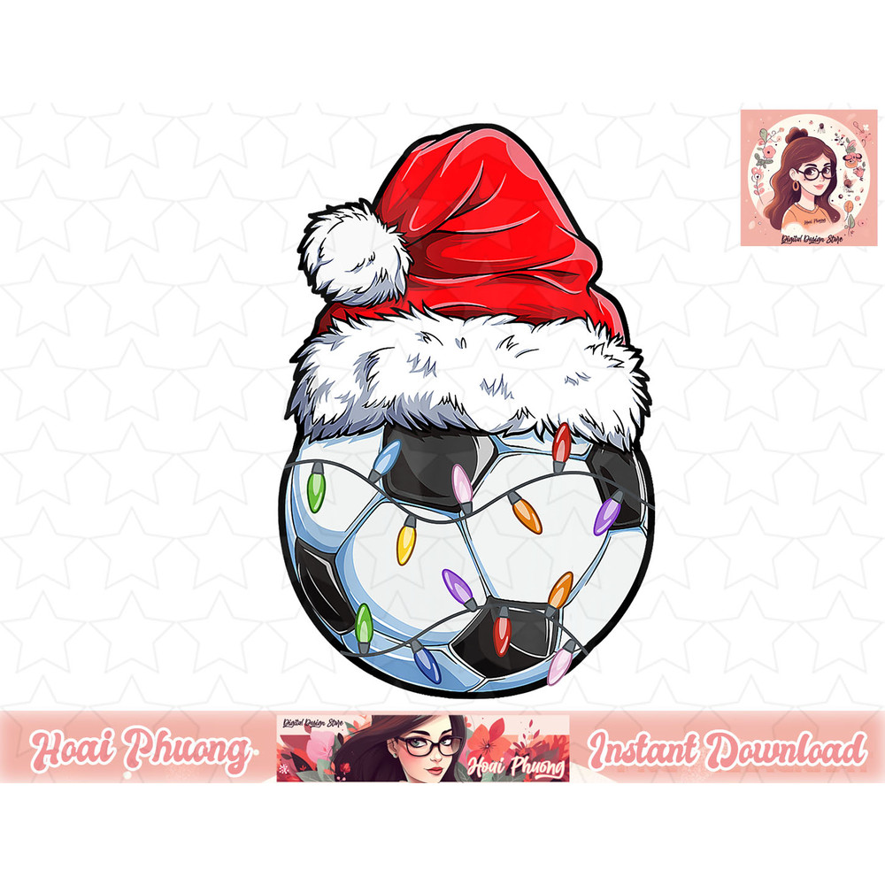 Soccer Football Christmas Santa Hat - Funny Soccer Xmas png, instant download.jpg