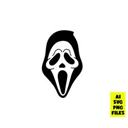 ghost face svg, ghost svg, heart svg, halloween svg, valentine's day svg, ai digital file