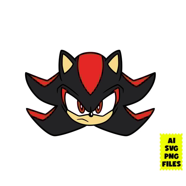 Shadow The Hedgehog Svg, Shadow Svg, Shadow Face Svg, The He | Inspire ...