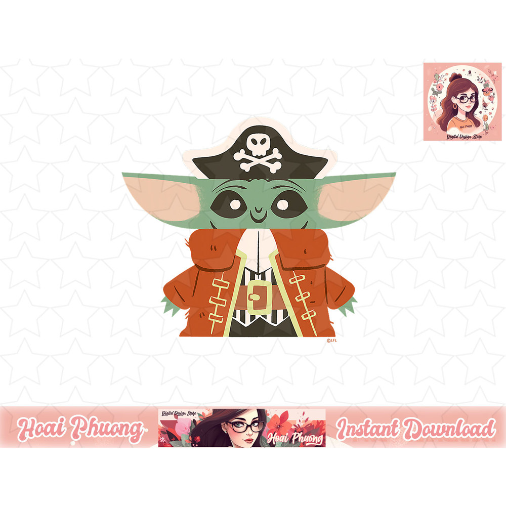Star Wars Grogu The Mandalorian Halloween Pirate Costume png, instant download.jpg
