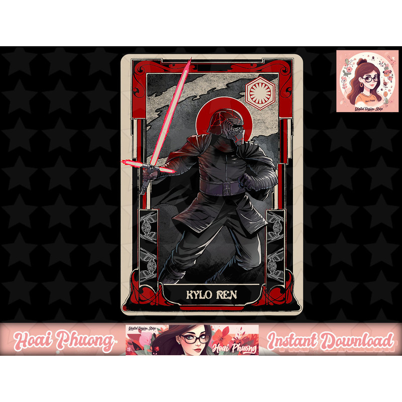 Star Wars The Last Jedi Halloween Kylo Ren Tarot Card png, instant download.jpg