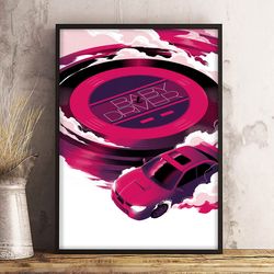 movie poster, film poster, baby driver poster, wall art, wall decor, prints, home decor, soundtrack for speed wall decor