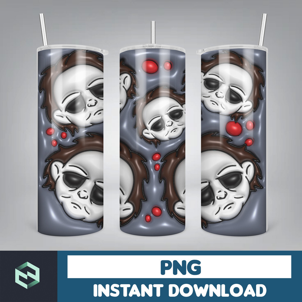 3D Inflated Puff Tumbler Wrap PNG, Horror Movies Tumbler Design, 20oz Tumbler Wrap, Digital Download (20).jpg