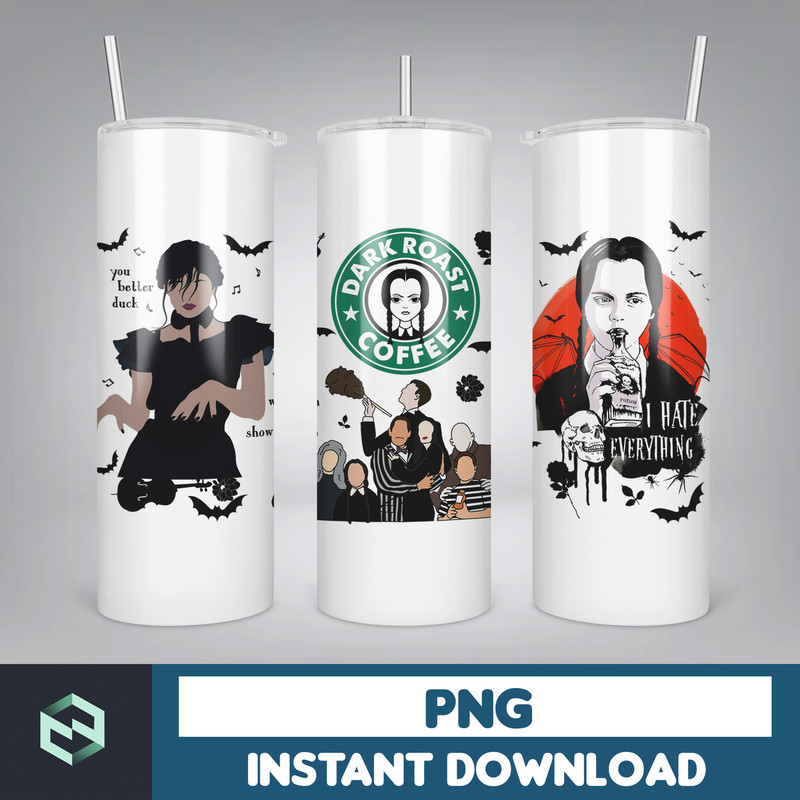 Wednesday Glass Wrap png, Designs Movie Character 16 Oz Libbey Glass Png Sublimation, Movie 16 Oz Libbey Png Wrap Sublimation Instant Download (2).jpg