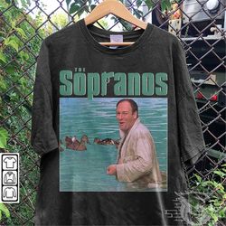 ducks the sopranos movie shirt, funny sopranos 90s y2k vintage retro bootleg, tony soprano tv series graphic tee gift fo