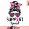 Support Squad Messy Bun Leopard Pink Breast Cancer Awareness png, instant download.jpg