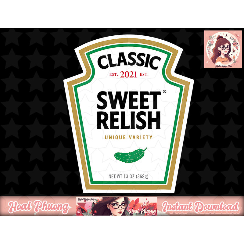 Sweet Relish DIY Halloween Costume Condiment Green Pickle png, instant download.jpg