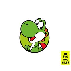 yoshi face svg, pauline svg, super mario svg, funny mario svg, mario svg, game svg, cartoon svg, ai png digital file