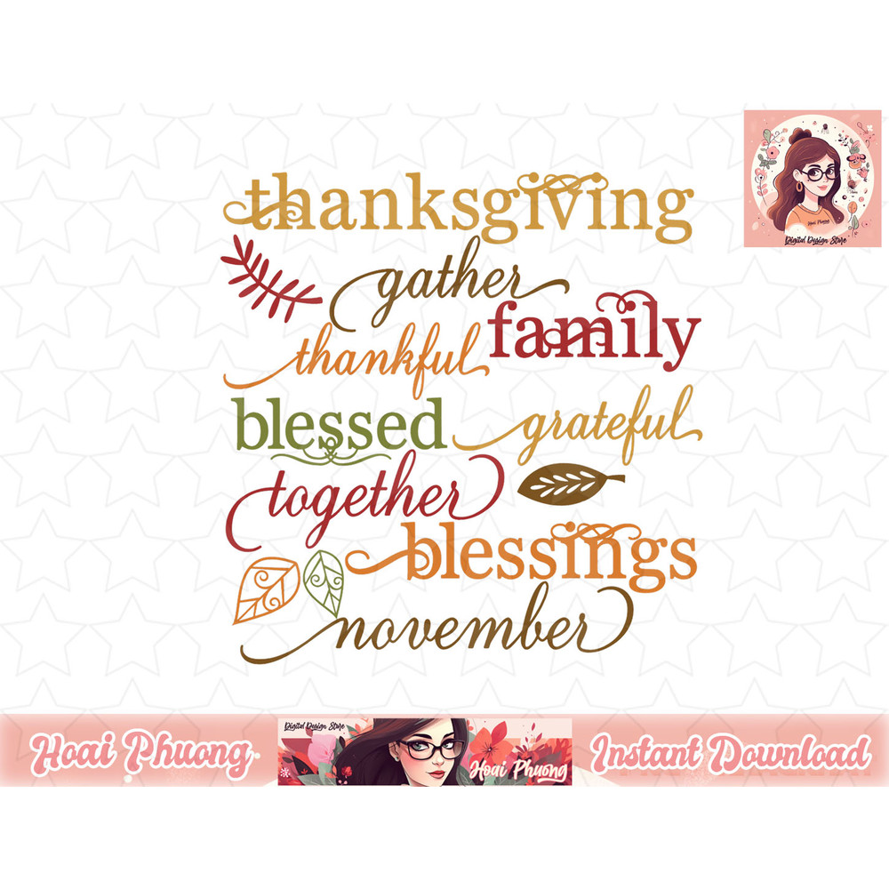 Thankful Blessings Thanksgiving Family png, instant download.jpg