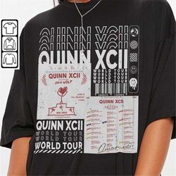 Quinn XCII Music Shirt, 90s Y2K Merch Vintage Quinn XCII The People's Tour 2023 Tickets V1 Album  PNG Gift For Fan L805M