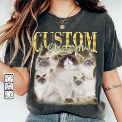 Custom DOG CAT Shirt, Custom Cat Bootleg Here Customa Vintage 90s Y2K Bootleg Sweatshirt, Insert Pet Design Personalized