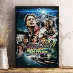 movie poster, film poster, back to the future poster, wall art, wall decor, prints, home decor, time warping odyssey