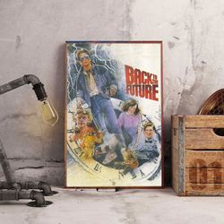movie poster, film poster, back to the future poster, wall art, wall decor, prints, home decor, journey through eras