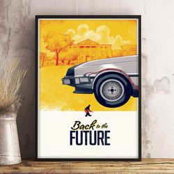 movie poster, film poster, back to the future poster, wall art, wall decor, prints, home decor, past, present, future