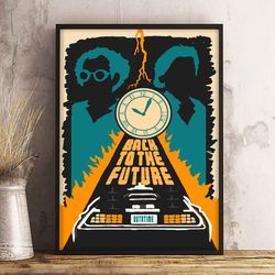 movie poster, film poster, back to the future poster, wall art, wall decor, prints, home decor, time altering quest wall