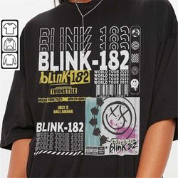 blink 182 music shirt, y2k merch vintage 2023 world tour sweatshirt album blink 182 graphic tee gift l2204mu