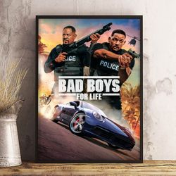 movie poster, film poster, bad boys poster, wall art, wall decor, prints, home decor, criminal showdown prints
