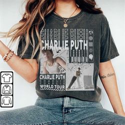 charlie puth music shirt, sweatshirt y2k merch vintage 90s live experience tour 2023 tickets album charlie graphic tee h